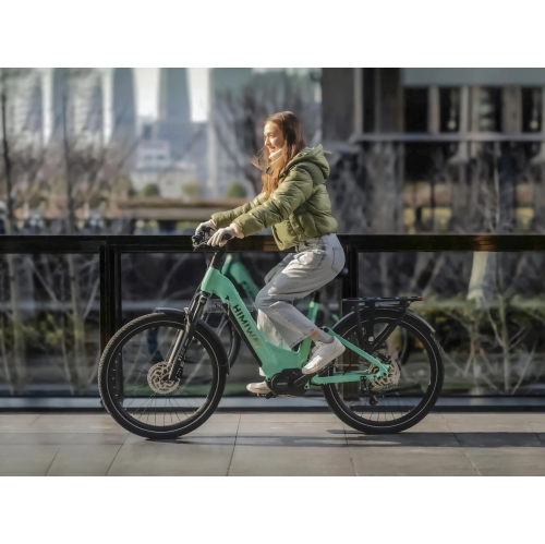 Himiway A7 Pro - Vélo de ville électrique urbain | Vert | Taille unique | Moteur à mi-entraînement 500&nbsp;W | Vitesse maximale 32&nbsp;km/H |