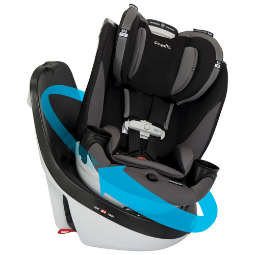 Siège d'auto convertible 2-en-1 Revolve360 Slim d'Evenflo - Noir obsidien
