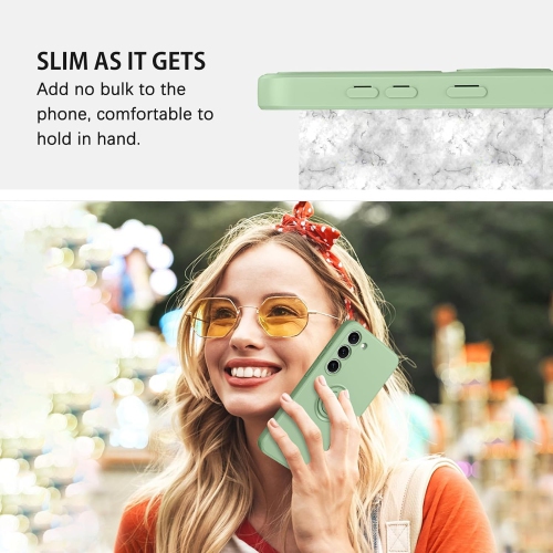 DUEDUE Case Compatible with Samsung Galaxy S23 Case Liquid Silicone Soft Slim Cover with Ring Stand Shockproof Protective Case for Samsung S23 6.1