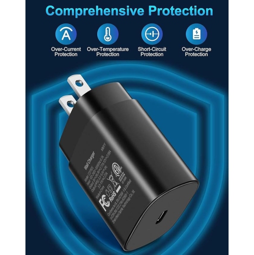 Chargeur USB-C ultrarapide de 25&nbsp;W pour Galaxy S25/S24/S23/S23+/Ultra, S22/S21/S20/FE, S10/S9/S8, Note 20/10, Z Fold 6/5/4, Téléphone Android,