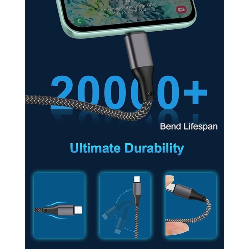 Chargeur USB-C ultrarapide de 25&nbsp;W pour Galaxy S25/S24/S23/S23+/Ultra, S22/S21/S20/FE, S10/S9/S8, Note 20/10, Z Fold 6/5/4, Téléphone Android,