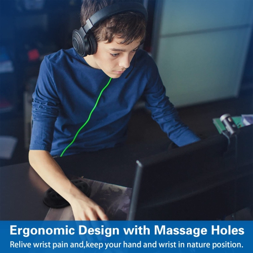 2 Pack Mouse Wrist Rest Support, Canjoy Memory Foam Mouse Wrist Rest Pad Support Cushion, Fibre Soft Ergonomic Hand Rest Support