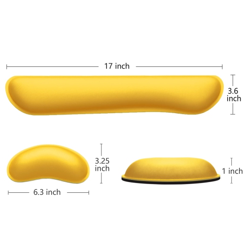 Keyboard Wrist Rest, Memory Foam Wrist Cushion for Desk Mats Support, Cute Typing Pain Relief Keyboard Mouse Pad Rests Set with Non-Slip Base for