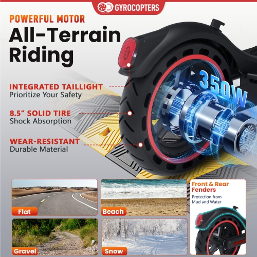 Refurbished Gyrocopters Flash 6.0 2025 Electric Scooter Adult & Teens, Upgraded Design, 8.5” Burst Proof Tires | UL 2272 Approved | Speed 30km/h,