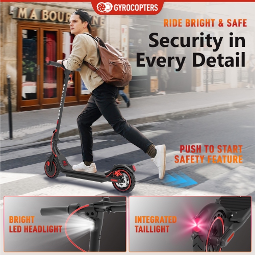 Refurbished Gyrocopters Flash 6.0 2025 Electric Scooter Adult & Teens, Upgraded Design, 8.5” Burst Proof Tires | UL 2272 Approved | Speed 30km/h,