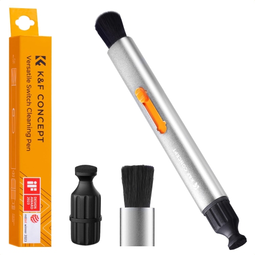 2-in-1 Multifunctional Lens Cleaning Pen, Lens Replaceable Pen with Brush & Carbon Head, Lens Cleaner Kit Compatible with Canon Nikon Pentax Sony