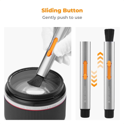 2-in-1 Multifunctional Lens Cleaning Pen, Lens Replaceable Pen with Brush & Carbon Head, Lens Cleaner Kit Compatible with Canon Nikon Pentax Sony