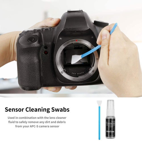Professional DSLR Camera Cleaning Kit with APS-C Cleaning Swabs, Microfiber Cloths, Camera Cleaning Pen, for Camera Lens, Optical Lens and Digital