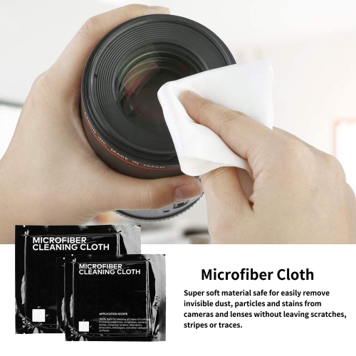 Professional DSLR Camera Cleaning Kit with APS-C Cleaning Swabs, Microfiber Cloths, Camera Cleaning Pen, for Camera Lens, Optical Lens and Digital