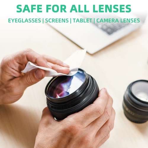 Lens Cleaning Wipes, 300 Pre-Moistened and Individually Wrapped Eyeglass Wipes,Glasses Cleaner-Great for Eyeglasses,Camera