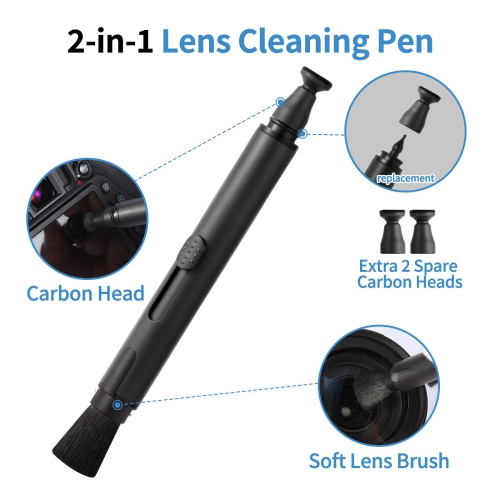 14-in-1 Camera Lens Cleaning Kit-Includes Advanced Large Silicone Air Blower,2in1 Lens Cleaning Pen,Dry Swabs, Cleaning Paper,30 ML Optical Lens