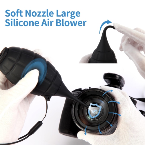 14-in-1 Camera Lens Cleaning Kit-Includes Advanced Large Silicone Air Blower,2in1 Lens Cleaning Pen,Dry Swabs, Cleaning Paper,30 ML Optical Lens
