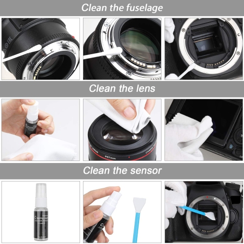18-in-1 Professional Camera Cleaning Kit, DSLR Camera Cleaning Accessories, Rocket Air Blower/Lens Cleaning Pen/Cleaning Cloth/Lens Brush and Lens