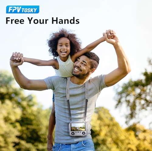 FPVtosky Lanyard for DJI RC & RC Pro Controller, DJI Mini 3 Pro Lanyard RC Neck Strap, Soft Leather Lanyard Compatible with Mavic 3 / Air 2s / Mini 2