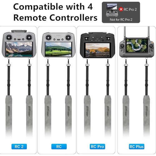 FPVtosky Lanyard for DJI RC & RC Pro Controller, DJI Mini 3 Pro Lanyard RC Neck Strap, Soft Leather Lanyard Compatible with Mavic 3 / Air 2s / Mini 2