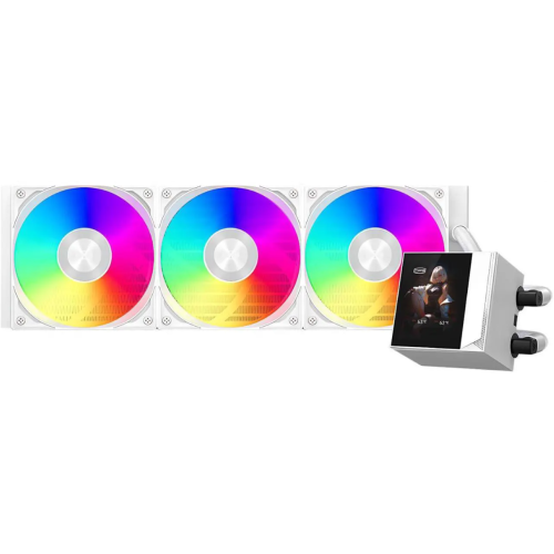 PCCOOLER CPS DC360 Pro ARGB Display AIO CPU Liquid Cooler, 360mm Radiator, 310W TDP, Customizable 2.4" IPS LCD Display, for Intel LGA