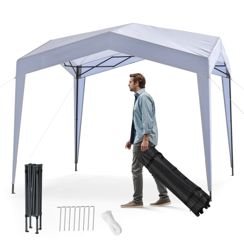 Costway 10 x 10 FT Outdoor Pop up Canopy Tent with Higher Top Roller Bag Adjustable Height