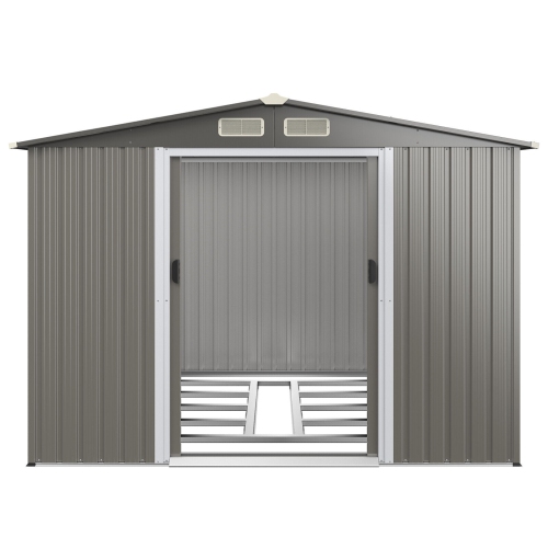 Galvanized Steel Storage Shed for Garden, Yard, and Outdoor Equipment