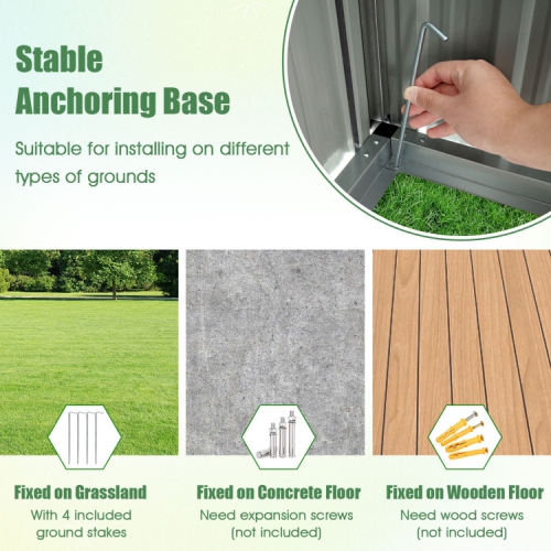 Weather-Resistant Outdoor Storage Shed with Lockable Entry