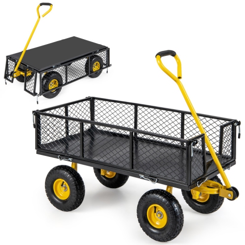 Utility Garden Wagon with 4 Removable Panels and 900LBS Load Capacity