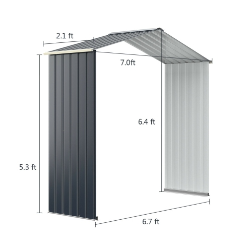 Expandable Outdoor Shed Extension Kit for Wider Storage Space