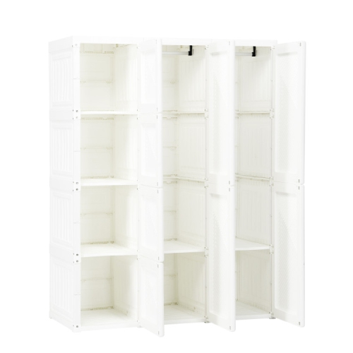 Space-Saving Fold able Wardrobe Organizer with 8 Cubby Compartments