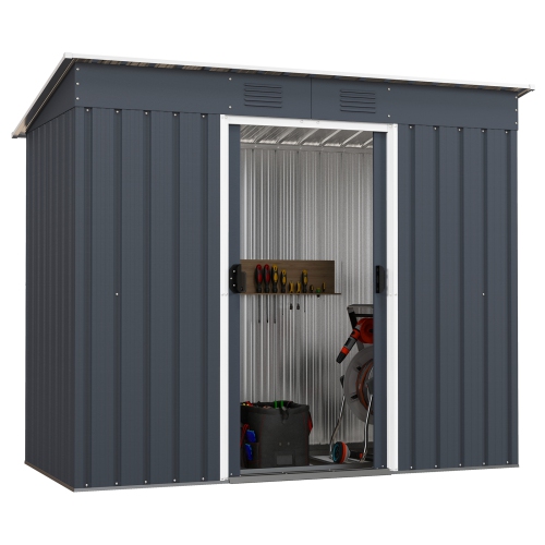 Outdoor Garden Storage Shed Tool House with Ground Foundation Frame
