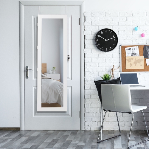 Secure Lockable Jewelry Cabinet Armoire with LED Illumination