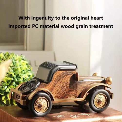 Retro Bluetooth Speaker | Portable Wireless Speaker | Bluetooth/USB Drive/TF Card/AUX Multi-Mode | 5W Subwoofer | Long-Range Wood-Grain Classic Car