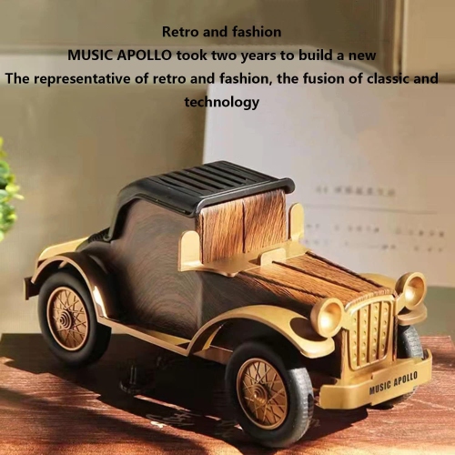 Retro Bluetooth Speaker | Portable Wireless Speaker | Bluetooth/USB Drive/TF Card/AUX Multi-Mode | 5W Subwoofer | Long-Range Wood-Grain Classic Car