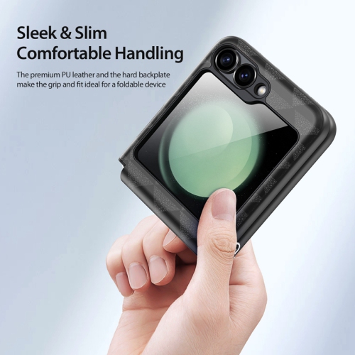 Suitable for Samsung Z Flip 6 folding screen mobile phone case stylish anti-fall all-inclusive back shell protective cover - blue