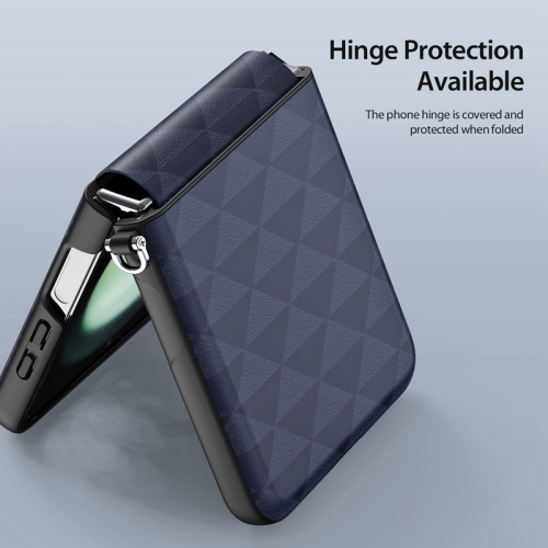 Suitable for Samsung Z Flip 6 folding screen mobile phone case stylish anti-fall full cover back shell protective cover - black