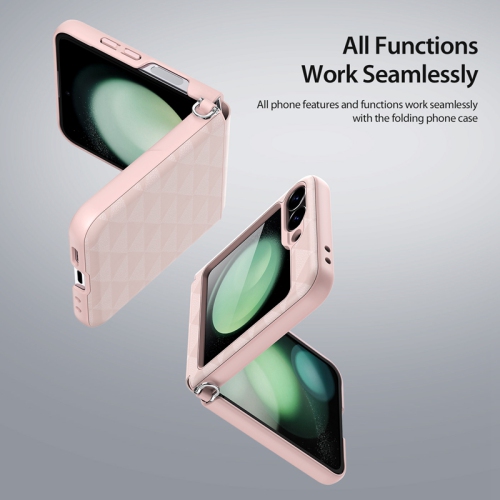 Suitable for Samsung Z Flip 6 folding screen mobile phone case stylish anti-fall full cover back shell protective cover - black