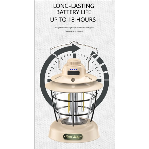 New Outdoor Camping Lantern, LED Retro Lantern, Portable Tent Light, USB Portable Lighting, Outdoor Camping Lantern, Foldable Hanging Camping Lantern