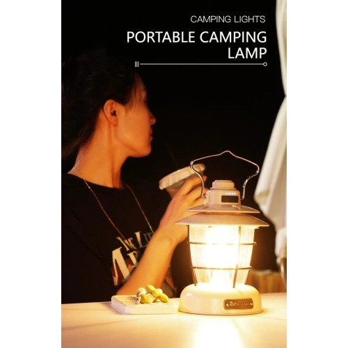 New Outdoor Camping Lantern, LED Retro Lantern, Portable Tent Light, USB Portable Lighting, Outdoor Camping Lantern, Foldable Hanging Camping Lantern