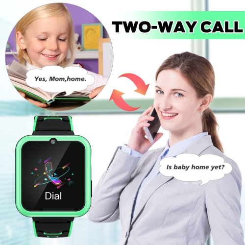 Kids Smartwatch Phone for Boys Girls with 16 Games, HD Touch Screen Smart Watch for Kids with Games Music Player-blue