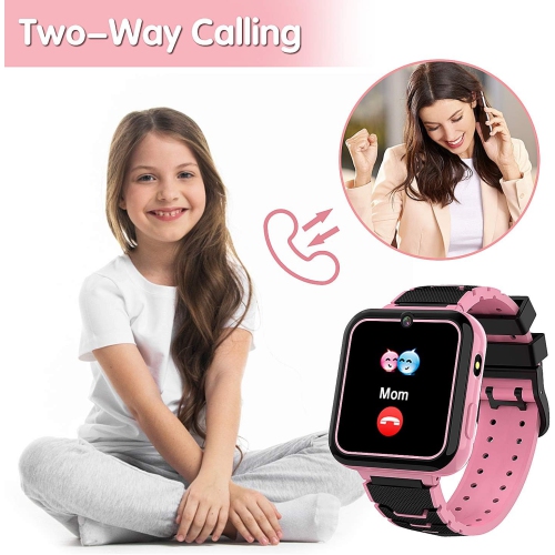 Kids Smartwatch Phone for Boys Girls with 16 Games, HD Touch Screen Smart Watch for Kids with Games Music Player-red