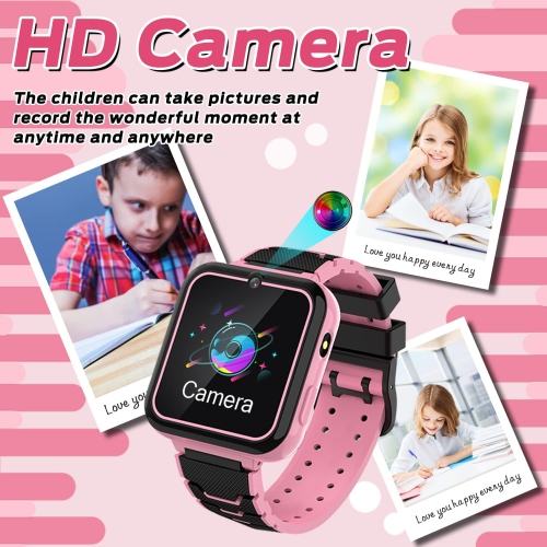 Kids Smartwatch Phone for Boys Girls with 16 Games, HD Touch Screen Smart Watch for Kids with Games Music Player-red