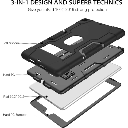 Tasnim for iPad Pro 13 Inch Case M4 2024 7th Generation with Stand, Built-in Screen Protector Full-Body Rugged Cover for iPad Pro 13 Inch M4 2024 7th