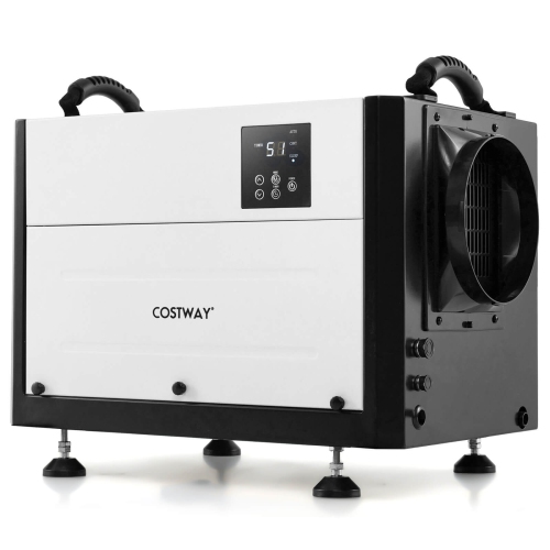 Déshumidificateur commercial 155/192 Pint Crawl Space de Costway avec 3 modes et minuterie 24H bleu/blanc