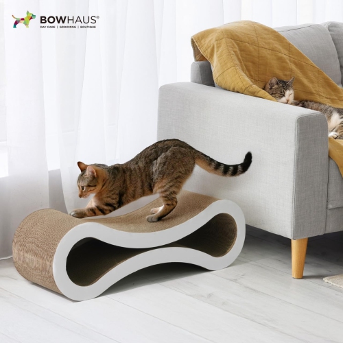 CAPHAUS Infinity Cat Scratcher Lounger, Reversible Scratcher, Durable & Long-Lasting, Cat Cardboard Scratcher, Large Cat Scratching Pad, Scratching