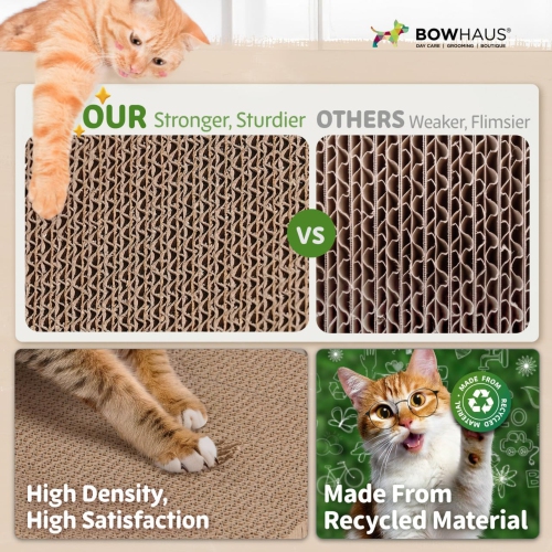 CAPHAUS Infinity Cat Scratcher Lounger, Reversible Scratcher, Durable & Long-Lasting, Cat Cardboard Scratcher, Large Cat Scratching Pad, Scratching