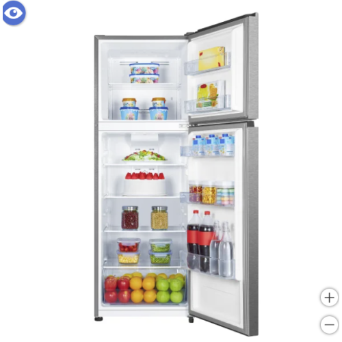 Hisense 24 in. 11.5 cu ft. Stainless Steel Top Mount Counter Depth Refrigerator with Recessed Handles