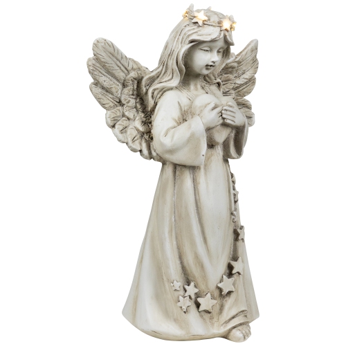 Statue en forme d'ange lumineux en forme de coeur de LED - 11,75 po