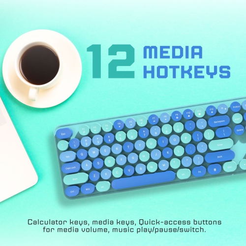 Clavier et souris sans fil USB Quiet Office Cute sans fil pour ordinateur de bureau - Sans fil 2,4 GHz noir gris orange