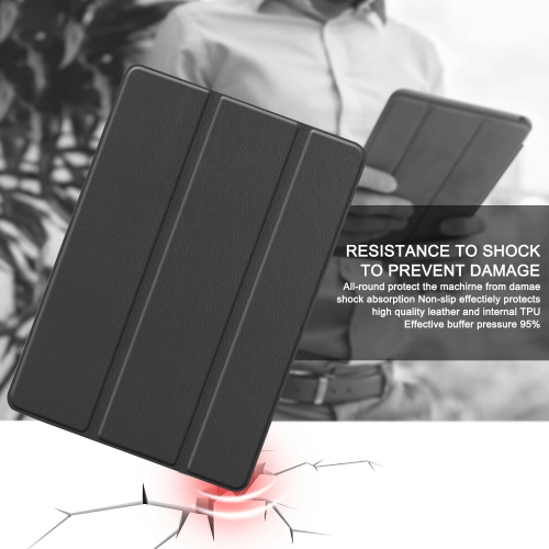 Étui Smart Case de Tasnim pour iPad 6ᵉ/5ᵉ de 9,7 po 2018 2017, étui-support ultramince avec couvercle intelligent givré translucide à dos - Rouge