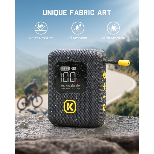 Pompe de vélo électrique miniature X8 Ace de Fanttik – gonfleur de pneus de vélo portatif rapide 150 lb/po², pompe à air électrique rechargeable