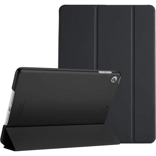 Étui Tasnim pour iPad mini/mini 6 (modèle 2021, 6ᵉ) avec porte-stylet, étui folio mince pour tablette, angle de visionnement multiple (noir)