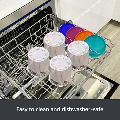 Containers Replacement for Ninja Creami Pints and Lids - 4 Pack, 16oz Cups Compatible with NC301 NC300 NC299AMZ Series