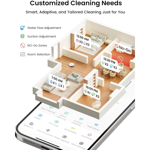 Open Box – Lefant M2 Pro Robot Vacuum and Mop, 45-Day Self-Emptying, 5500Pa Suction with Precision Mapping, Lidar Navigation, Wi-Fi/App/Alexa, Ideal